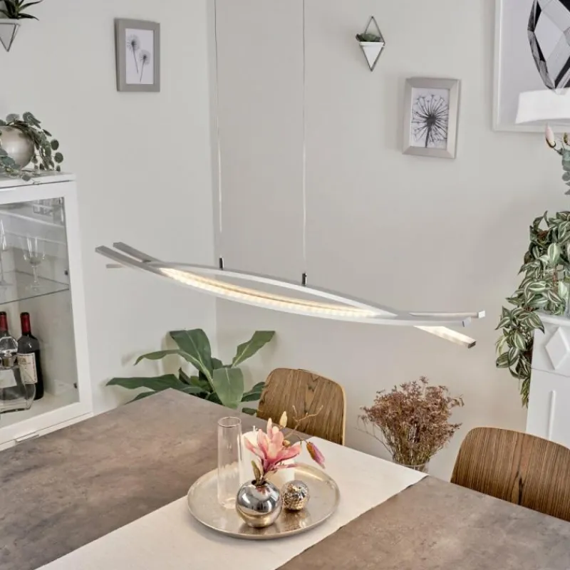 hofstein Suspension Bernese LED Nickel mat, 3 lumières* Suspensions