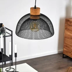 Luminaires Rustiques-hofstein Suspension Besancon Brun, Noir, 1 lumière