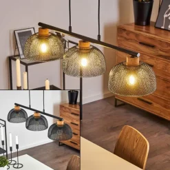 Luminaires Rustiques-hofstein Suspension Besancon Brun, Noir, 3 lumières