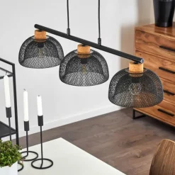 Luminaires Rustiques-hofstein Suspension Besancon Brun, Noir, 3 lumières