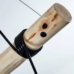 Lampes En Tissu-hofstein Suspension Betsele Bois clair, Noir, 4 lumières