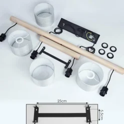 Lampes En Tissu-hofstein Suspension Bigandie Écru, Noir, 4 lumières