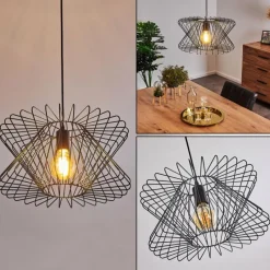 Lampes Industrielles-hofstein Suspension Bischkek Noir, 1 lumière