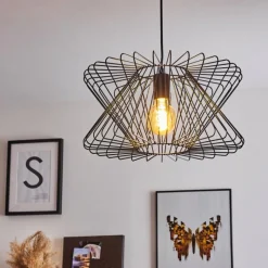 Lampes Industrielles-hofstein Suspension Bischkek Noir, 1 lumière
