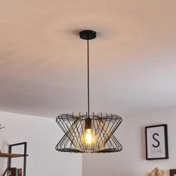 Lampes Industrielles-hofstein Suspension Bischkek Noir, 1 lumière