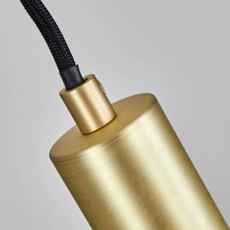 Lampes Dorées-hofstein Suspension Blaco Noir, 5 lumières