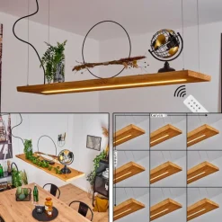 Luminaires Scandinaves-hofstein Suspension Blandford LED Noir, 1 lumière, Télécommandes