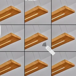 Luminaires Scandinaves-hofstein Suspension Blandford LED Noir, 1 lumière, Télécommandes