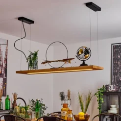 Luminaires Scandinaves-hofstein Suspension Blandford LED Noir, 1 lumière, Télécommandes