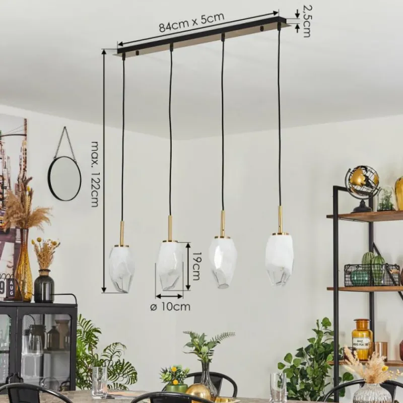 hofstein Suspension Bocayuva Laiton, 4 lumières* Suspensions