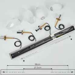 hofstein Suspension Bocayuva Laiton, 4 lumières* Suspensions