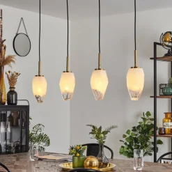 hofstein Suspension Bocayuva Laiton, 4 lumières* Suspensions