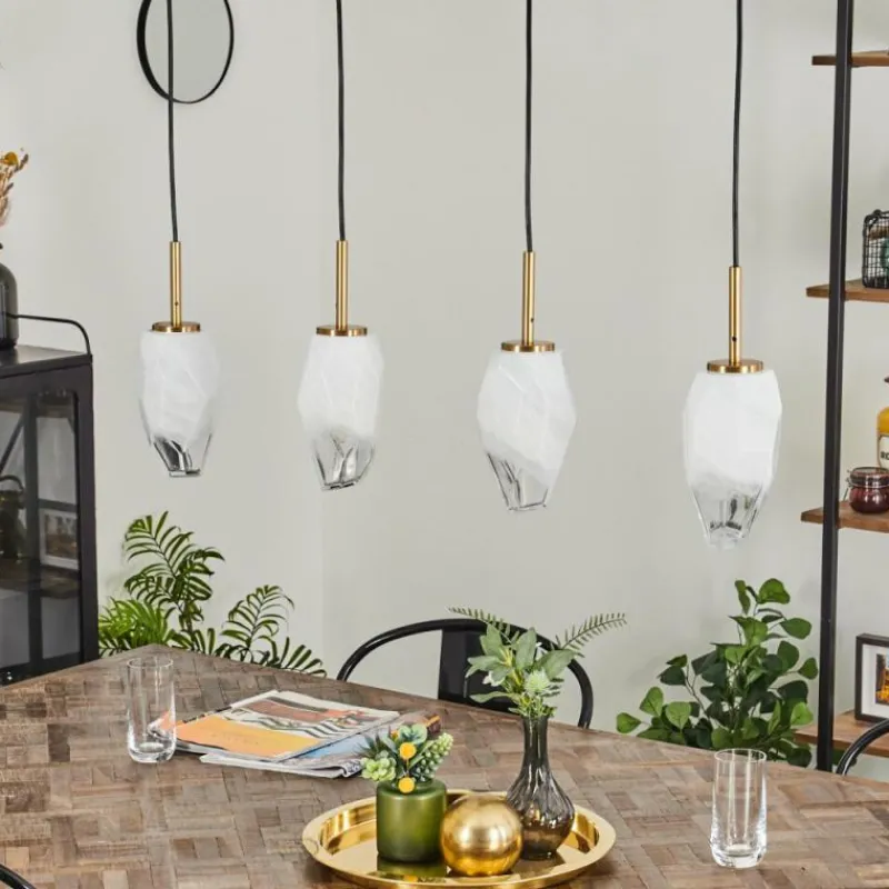 hofstein Suspension Bocayuva Laiton, 4 lumières* Suspensions