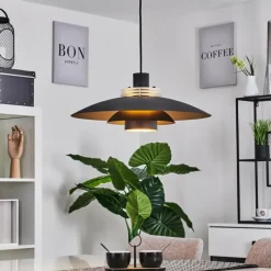 hofstein Suspension Boeven Noir, Blanc, 1 lumière