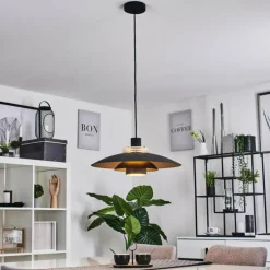 hofstein Suspension Boeven Noir, Blanc, 1 lumière