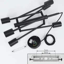 Lampes Industrielles-hofstein Suspension Bogno Noir, 6 lumières