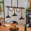 Lampes Dorées-hofstein Suspension Bolombolo Écru, Noir, 3 lumières
