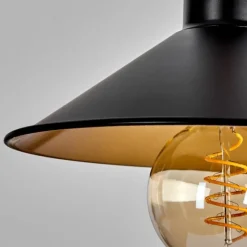 Lampes Dorées-hofstein Suspension Bolombolo Écru, Noir, 3 lumières