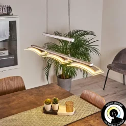 hofstein Suspension Bolonda LED Nickel mat, 3 lumières