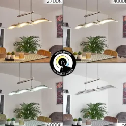 hofstein Suspension Bolonda LED Nickel mat, 3 lumières