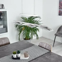 hofstein Suspension Bolonda LED Nickel mat, 3 lumières