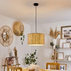 Luminaires Scandinaves-hofstein Suspension Bongal Noir, 1 lumière