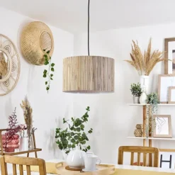 Luminaires Scandinaves-hofstein Suspension Bongal Noir, 1 lumière