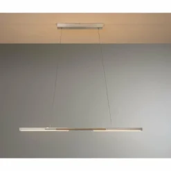 Lampes En Bois-Luminaires Bopp Suspension Bopp Link LED Bois foncé, Nickel mat, 1 lumière
