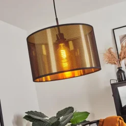 Lampes En Tissu-hofstein Suspension Boromata Noir, 1 lumière