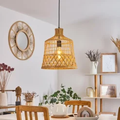 Style Boho-Chic-hofstein Suspension Bosco Noir, 1 lumière
