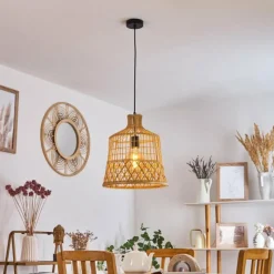 Style Boho-Chic-hofstein Suspension Bosco Noir, 1 lumière