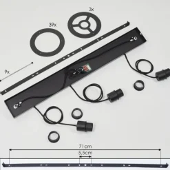 Luminaires Scandinaves-hofstein Suspension Boula Noir, 3 lumières