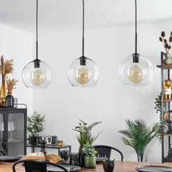 hofstein Suspension Boules 25 cm Koyoto Clair, 3 lumières