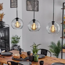 hofstein Suspension Boules 25 cm Koyoto Clair, 3 lumières