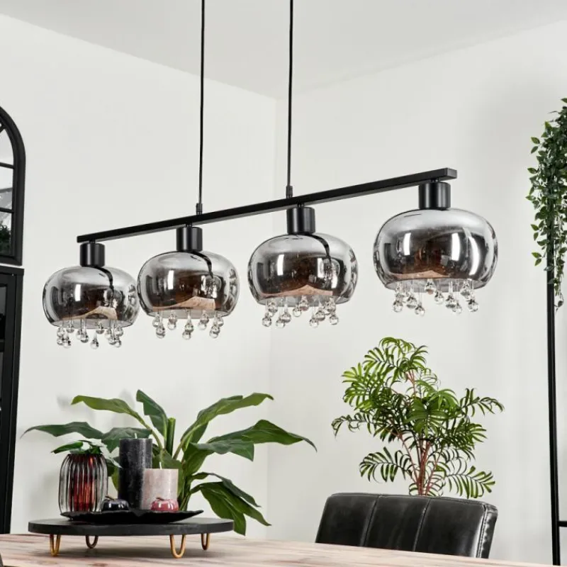 hofstein Suspension Boundry Noir, 4 lumières