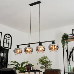 hofstein Suspension Boundry Noir, 4 lumières