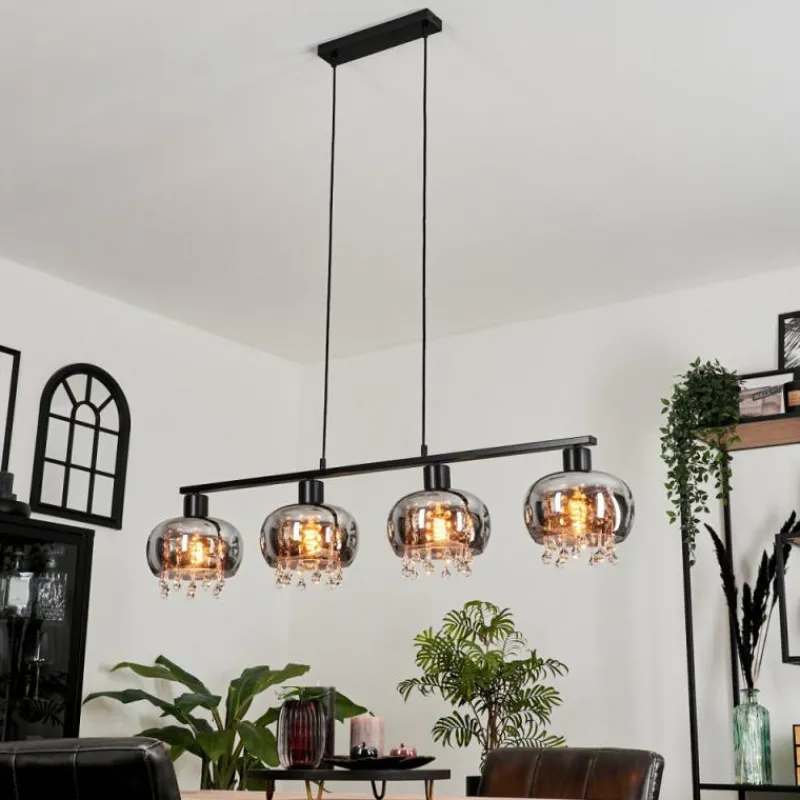 hofstein Suspension Boundry Noir, 4 lumières