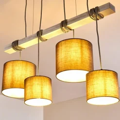 Lampes En Tissu-hofstein Suspension Bramois Gris, 4 lumières