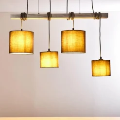Lampes En Tissu-hofstein Suspension Bramois Gris, 4 lumières