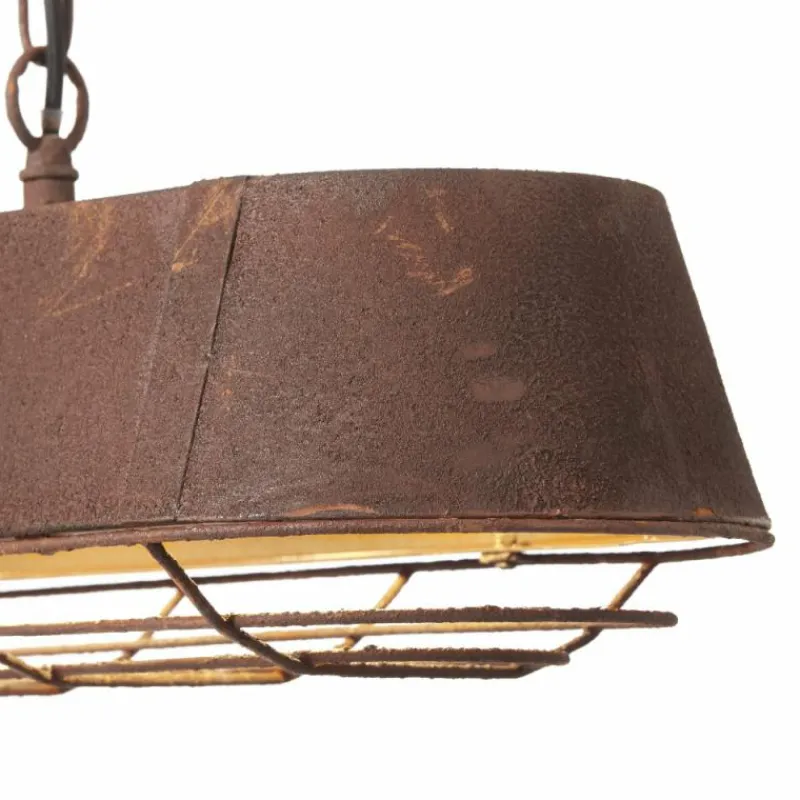 Lampes Vintages & Rétros-Luminaires Brilliant Suspension Brilliant Alvera Rouille, 4 lumières