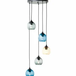 Luminaires Brilliant Suspension Brilliant Amiri Noir, 5 lumières