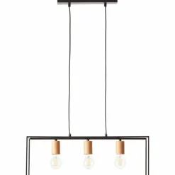 Luminaires Rustiques-Luminaires Brilliant Suspension Brilliant Arica Noir, 3 lumières