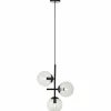 Suspension Verre Fumé-Luminaires Brilliant Suspension Brilliant Ariol Noir, 3 lumières