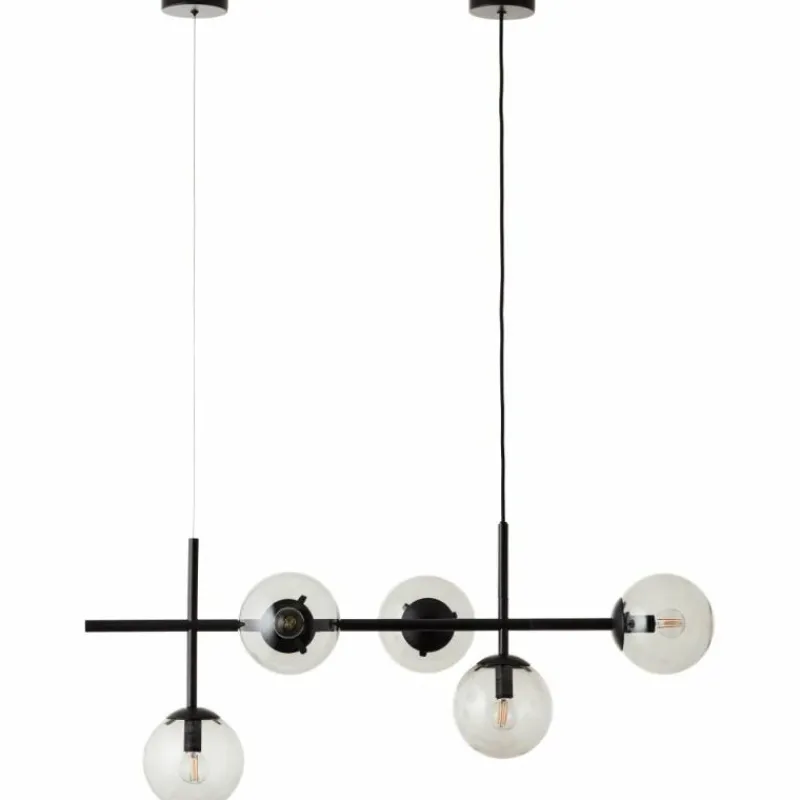 Suspension Verre Fumé-Luminaires Brilliant Suspension Brilliant Ariol Noir, 5 lumières