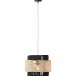 Luminaires Rustiques-Luminaires Brilliant Suspension Brilliant Arles Noir, 1 lumière
