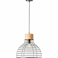 Lampes Industrielles-Luminaires Brilliant Suspension Brilliant Avia Bois clair, Noir, 1 lumière