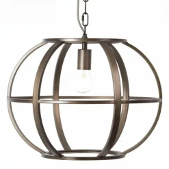 Luminaires Rustiques-Luminaires Brilliant Suspension Brilliant Basia Brun, Bronze, Bruni, 1 lumière