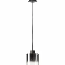 Suspension Verre Fumé-Luminaires Brilliant Suspension Brilliant Beth Noir, 1 lumière