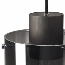 Suspension Verre Fumé-Luminaires Brilliant Suspension Brilliant Beth Noir, 1 lumière
