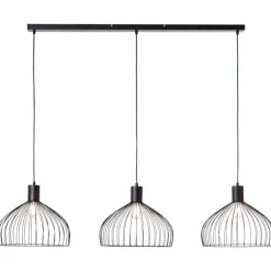 Luminaires Scandinaves-Luminaires Brilliant Suspension Brilliant Blacky Noir, 3 lumières